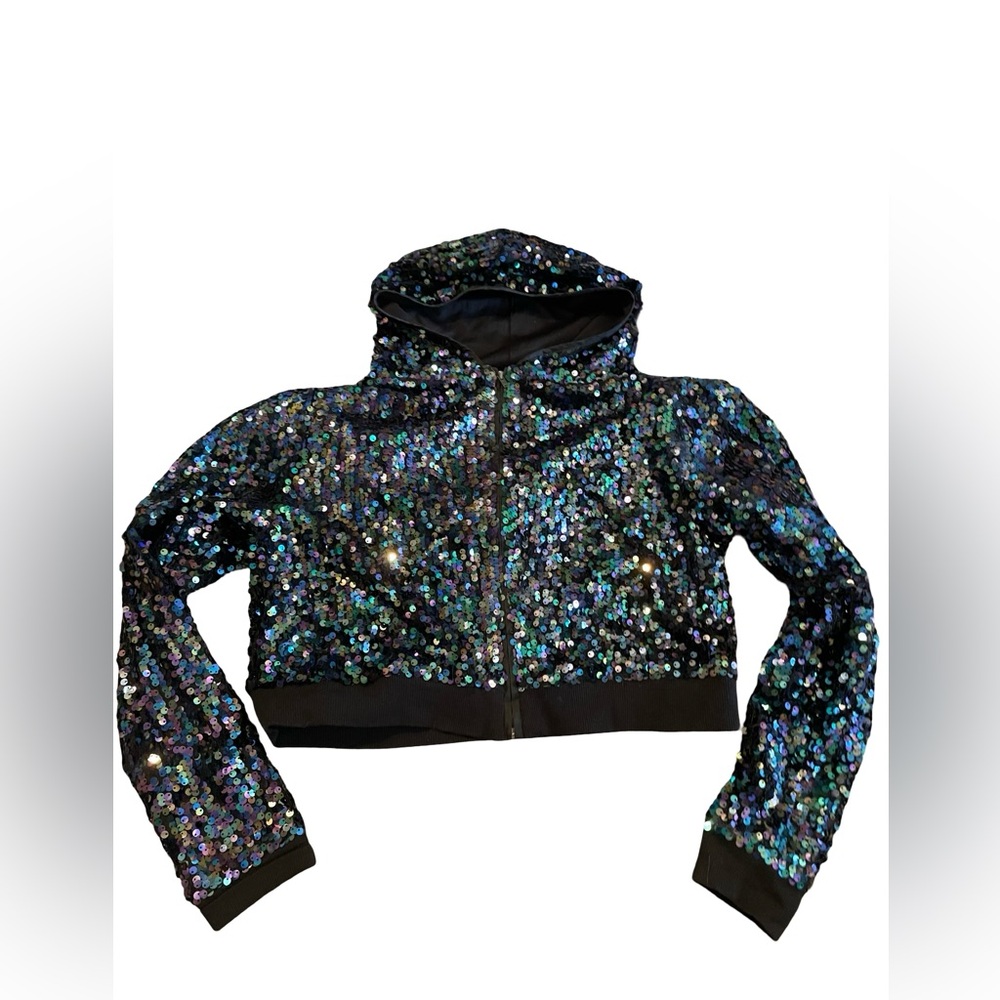 Robuck & Co. sequin zip up girls XL